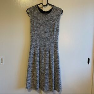 Dynamite Gray Fit & Flare Knee Length Crew Neck Dress XS
